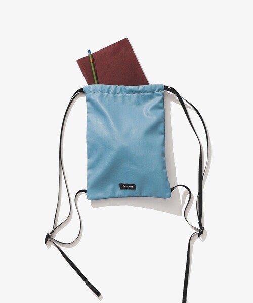 bpr BEAMS（ビーピーアール ビームス ）の「bPr BEAMS / フェイクレザー ナップサック（バックパック/リュック・メンズ・ピンク/ミント/グレー/ベージュ/ブラック/サックスブルー・ONE SIZE）」の5枚目の写真