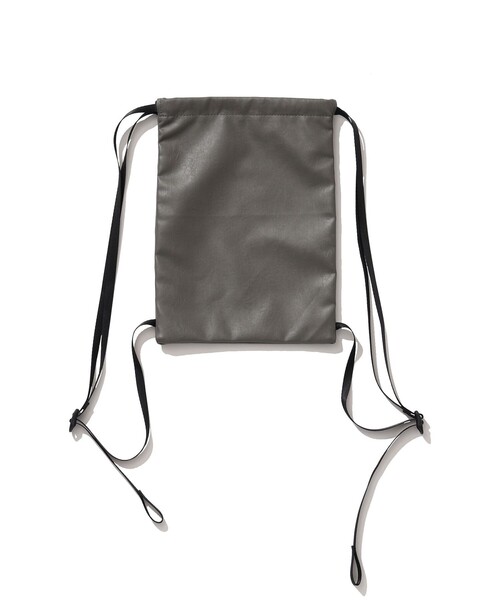 bpr BEAMS（ビーピーアール ビームス ）の「bPr BEAMS / フェイクレザー ナップサック（バックパック/リュック・メンズ・ピンク/ミント/グレー/ベージュ/ブラック/サックスブルー・ONE SIZE）」の14枚目の写真