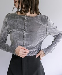 【4色展開】カットベロアプルオーバー