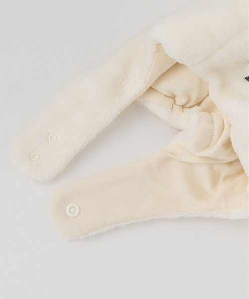 petit main(プティマイン)の「【miffy】耳付きキャップ(ニットキャップ/ビーニー・キッズ・モカ/アイボリー・FREE)」の8枚目の写真