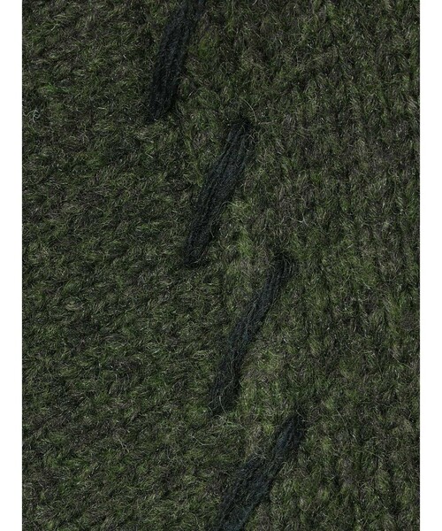 mizuiroind（ミズイロインド）の「mizuiro ind スキッパーハンドステッチショートプルオーバー（ニット/セーター・レディース・グレー/ベージュ/カーキ・FREE）」の9枚目の写真