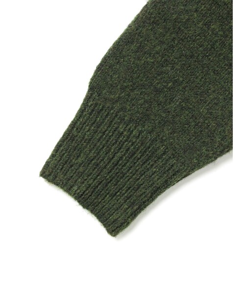 mizuiroind（ミズイロインド）の「mizuiro ind スキッパーハンドステッチショートプルオーバー（ニット/セーター・レディース・グレー/ベージュ/カーキ・FREE）」の22枚目の写真