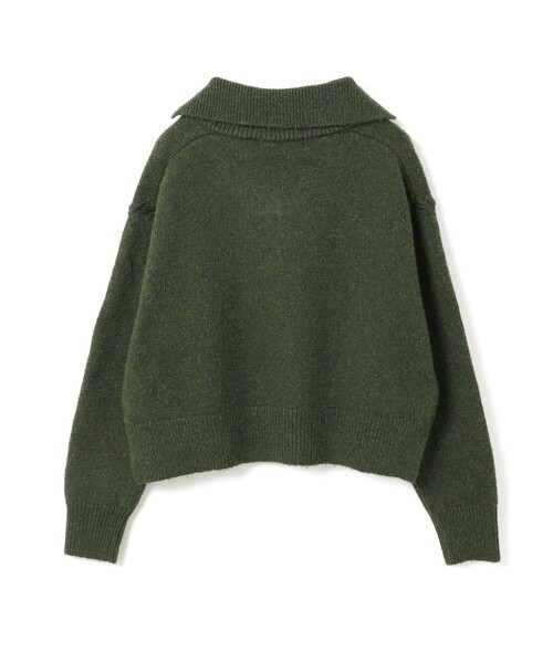 mizuiroind（ミズイロインド）の「mizuiro ind スキッパーハンドステッチショートプルオーバー（ニット/セーター・レディース・グレー/ベージュ/カーキ・FREE）」の5枚目の写真