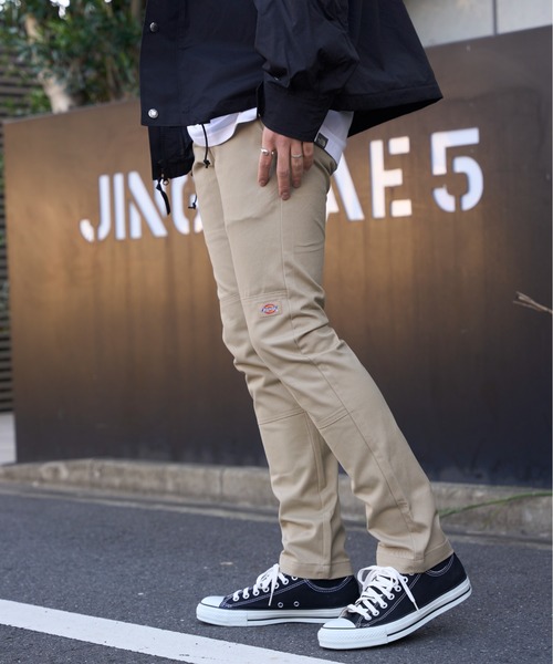 Dickies(ディッキーズ)の「【Dickies/ディッキーズ】スキニーフィットダブルニー ワークパンツ WP811(チノパンツ・メンズ・チャコール/ブラック/ベージュ・30inch/32inch)」の3枚目の写真