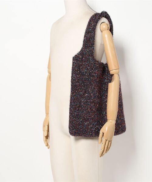 florist（フローリスト）の「ラメシャギーニットトートバッグ / A4収納可（トートバッグ・レディース・ワインレッド/シルバー/カラフル/ゴールド・FREE）」の20枚目の写真