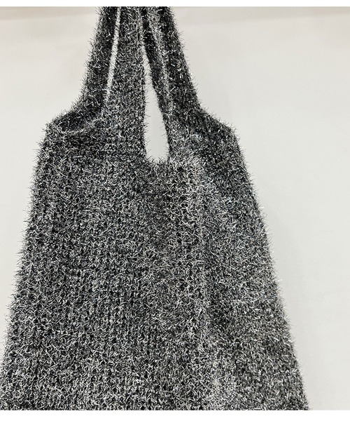 florist（フローリスト）の「ラメシャギーニットトートバッグ / A4収納可（トートバッグ・レディース・ワインレッド/シルバー/カラフル/ゴールド・FREE）」の13枚目の写真