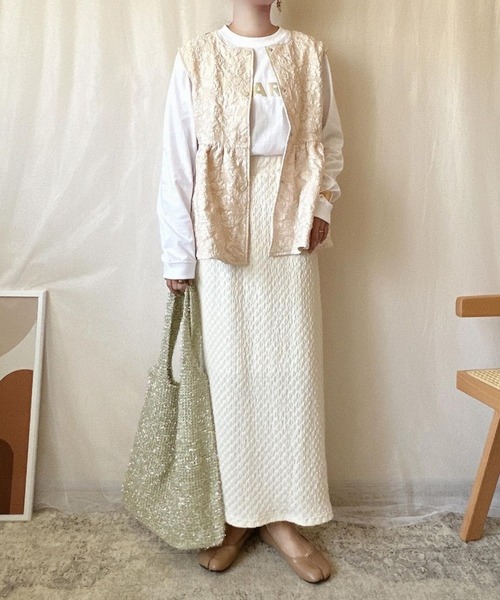 florist（フローリスト）の「ラメシャギーニットトートバッグ / A4収納可（トートバッグ・レディース・ワインレッド/シルバー/カラフル/ゴールド・FREE）」の21枚目の写真