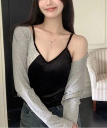 SETUP7 | 【SETUP7】カップ付きバッククロスサテンライクキャミソール KNF049(キャミソール)