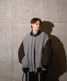 VI E DIT | ツイードナイロンコンビMA-1(ブルゾン)