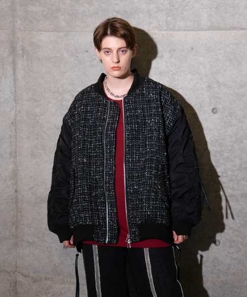 セール】ツイードナイロンコンビMA-1（ブルゾン）｜VI E DIT（ヴィ