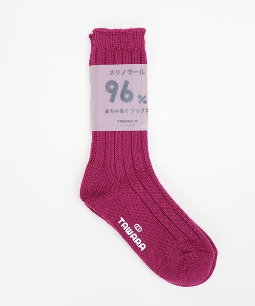 TAWARA（タワラ）の「【1P】メリノウール96% めちゃぬくソックス（ソックス/靴下・レディース・ターコイズブルー/レンガ/イエロー/ピンク/グリーン/アイボリー・S）」の9枚目の写真