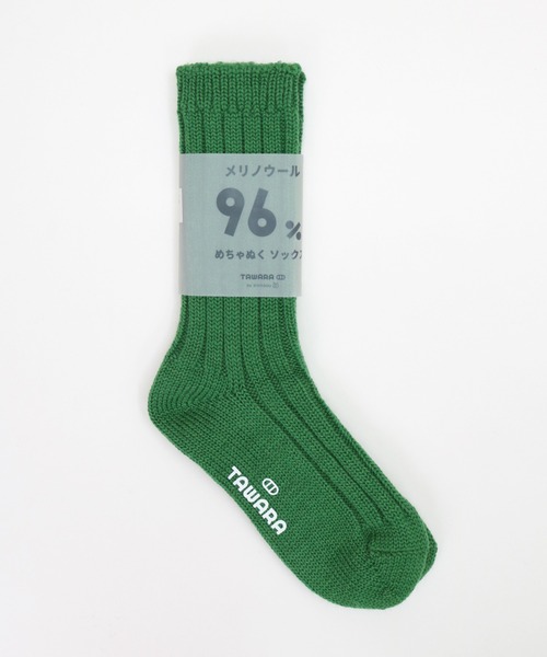 TAWARA（タワラ）の「【1P】メリノウール96% めちゃぬくソックス（ソックス/靴下・レディース・ターコイズブルー/レンガ/イエロー/ピンク/グリーン/アイボリー・S）」の11枚目の写真