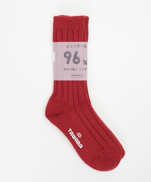 TAWARA（タワラ）の「【1P】メリノウール96% めちゃぬくソックス（ソックス/靴下・レディース・ターコイズブルー/レンガ/イエロー/ピンク/グリーン/アイボリー・S）」の13枚目の写真