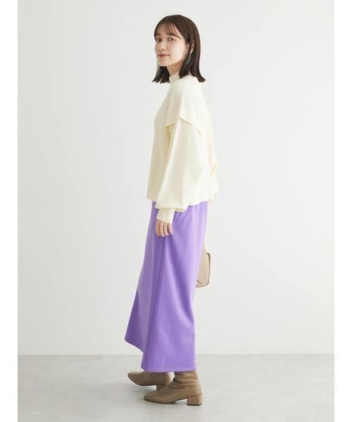 Green　Parks（グリーンパークス）の「あったからくスレスカート（スカート・レディース・アイボリー/ブラック/グレー/パープル・FREE）」の6枚目の写真