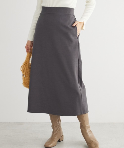 Green　Parks（グリーンパークス）の「あったからくスレスカート（スカート・レディース・アイボリー/ブラック/グレー/パープル・FREE）」の4枚目の写真