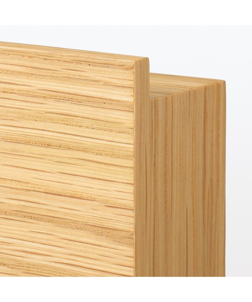 MUJI 壁に付けられる家具 オーク材 【10個セット】 壁に付けられる家具長押マグネット付き オーク材突板 44cm