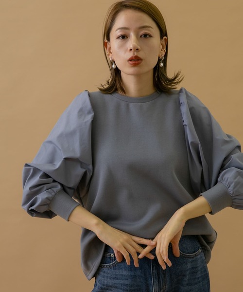 URBAN RESEARCH Sonny Label(アーバンリサーチサニーレーベル)の「裏起毛コンビスウェットプルオーバー(スウェット・レディース・オフホワイト/グレー/ブラック・FREE)」の3枚目の写真