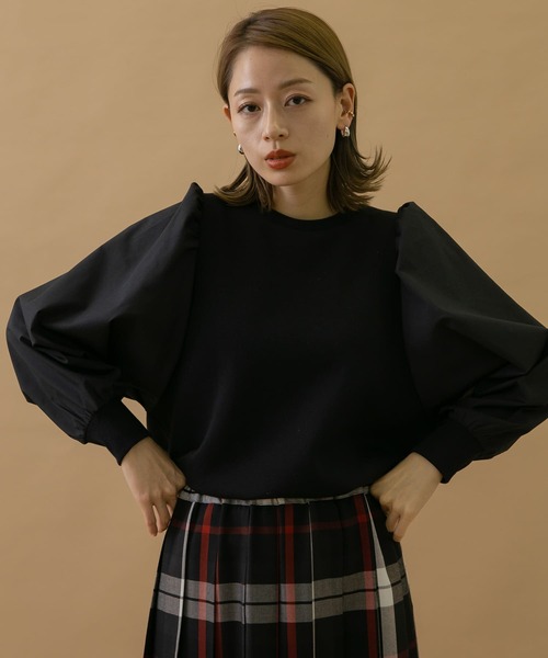 URBAN RESEARCH Sonny Label(アーバンリサーチサニーレーベル)の「裏起毛コンビスウェットプルオーバー(スウェット・レディース・オフホワイト/グレー/ブラック・FREE)」の15枚目の写真