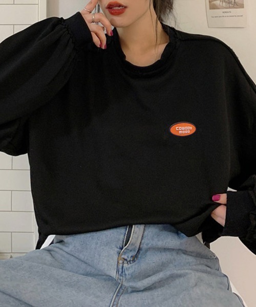 セール】Tシャツレディース 重ね着風 ロンt長袖（Tシャツ