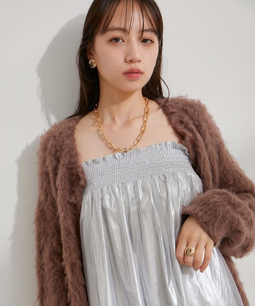 VIS（ビス）の「【2WAY】メタリック重ねチュールワンピース【洗える】（ワンピース・レディース・グレー/その他1・FREE）」の19枚目の写真