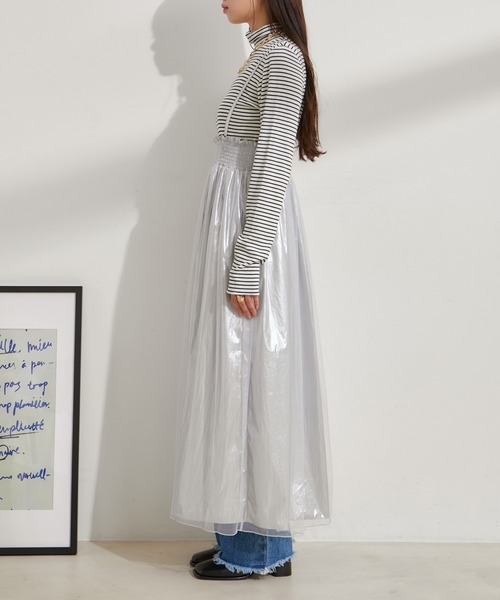 VIS（ビス）の「【2WAY】メタリック重ねチュールワンピース【洗える】（ワンピース・レディース・グレー/その他1・FREE）」の21枚目の写真