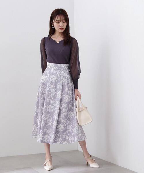 PROPORTION BODY DRESSING（プロポーションボディドレッシング）の「パールモチーフシアースリーブリブニット / 1214170106（ニット/セーター・レディース・ダークグレー/ホワイト系その他/イエロー・MEDIUM/SMALL）」の11枚目の写真