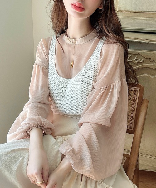 セール】2wayリボンニットビスチェ（ベスト）｜Meiru（メイル