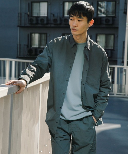 ナイロンdrow fitシャツ　ダークグリーン　Ｌ　新品 ナイロンdrow fitシャツ ダークグリーン L 新品 Shirt｜TOPS