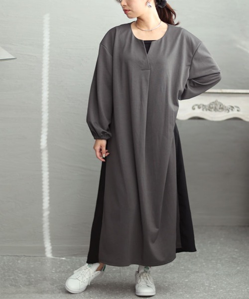 バックフリルバイカラーワンピース（ワンピース）｜GOLDJAPAN（ゴールドジャパン）