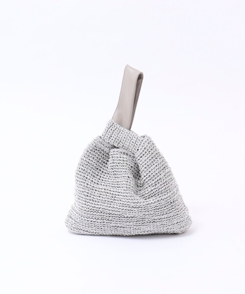 NOLLEY’S（ノーリーズ）の「ニットバッグ（ショルダーバッグ・レディース・シルバー/ネイビー・FREE）」の3枚目の写真