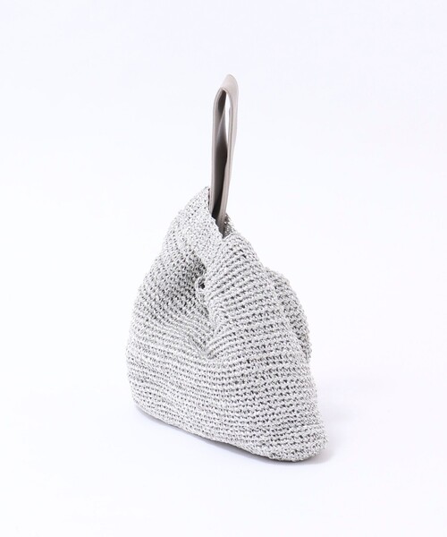 NOLLEY’S（ノーリーズ）の「ニットバッグ（ショルダーバッグ・レディース・シルバー/ネイビー・FREE）」の8枚目の写真