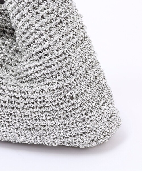 NOLLEY’S（ノーリーズ）の「ニットバッグ（ショルダーバッグ・レディース・シルバー/ネイビー・FREE）」の10枚目の写真