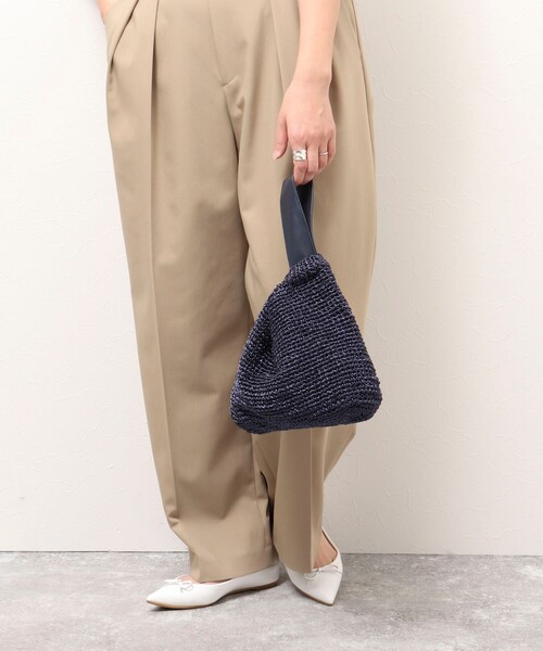 NOLLEY’S（ノーリーズ）の「ニットバッグ（ショルダーバッグ・レディース・シルバー/ネイビー・FREE）」の13枚目の写真