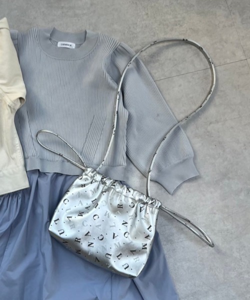 CALNAMUR（カルナムール）の「CLNMハートドロストバッグ（ショルダーバッグ・レディース・ピンク/シルバー・FREE）」の2枚目の写真