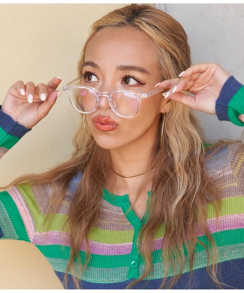 anap mimpi(アナップミンピ)の「フレームダテメガネ(メガネ・レディース・クリア/ブラック・FREE)」の1枚目の写真