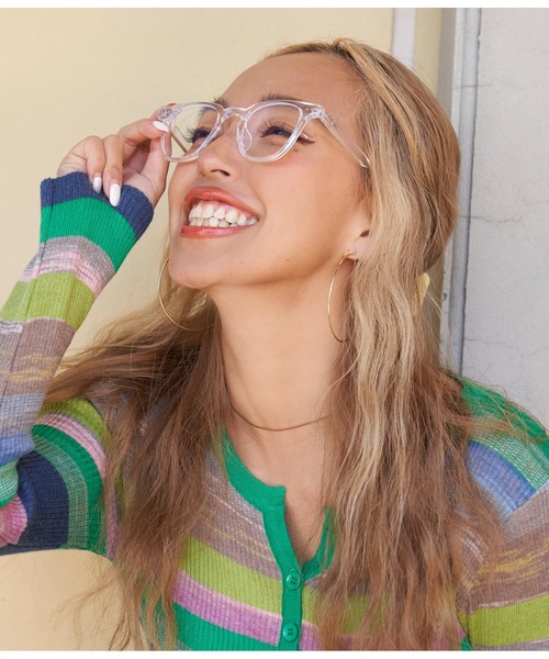 anap mimpi(アナップミンピ)の「フレームダテメガネ(メガネ・レディース・クリア/ブラック・FREE)」の7枚目の写真