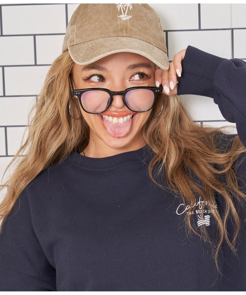 anap mimpi(アナップミンピ)の「フレームダテメガネ(メガネ・レディース・クリア/ブラック・FREE)」の9枚目の写真