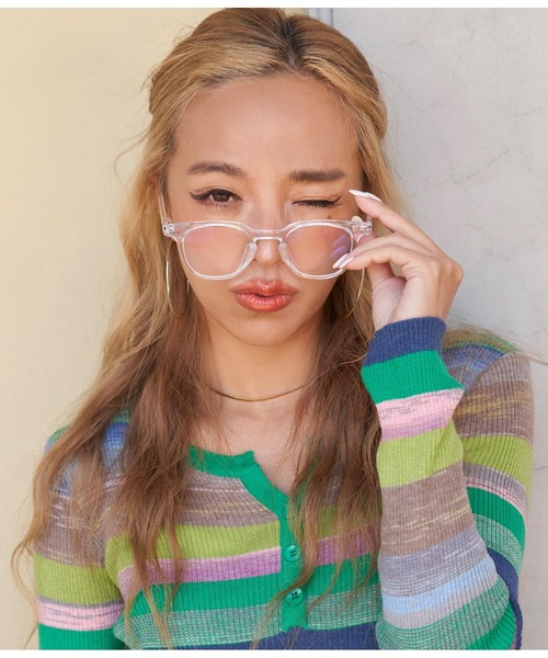 anap mimpi(アナップミンピ)の「フレームダテメガネ(メガネ・レディース・クリア/ブラック・FREE)」の6枚目の写真