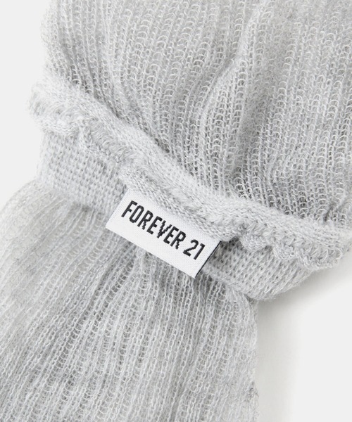FOREVER 21（フォーエバー トゥエンティーワン）の「シアーリブレッグウォーマー（レッグウォーマー・レディース・ホワイト/ブラック/グレー・FREE）」の11枚目の写真