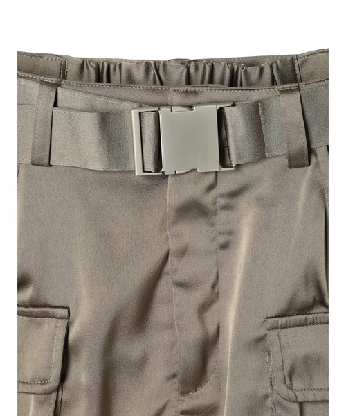 DURAS（デュラス）の「Satin mini skirt（スカート・レディース・ブラック/カーキ・FREE）」の12枚目の写真