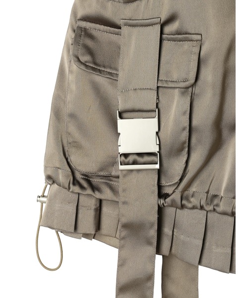 DURAS（デュラス）の「Satin mini skirt（スカート・レディース・ブラック/カーキ・FREE）」の13枚目の写真