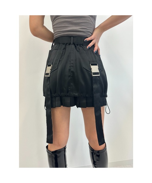 DURAS（デュラス）の「Satin mini skirt（スカート・レディース・ブラック/カーキ・FREE）」の16枚目の写真