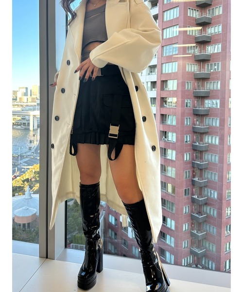 DURAS（デュラス）の「Satin mini skirt（スカート・レディース・ブラック/カーキ・FREE）」の18枚目の写真