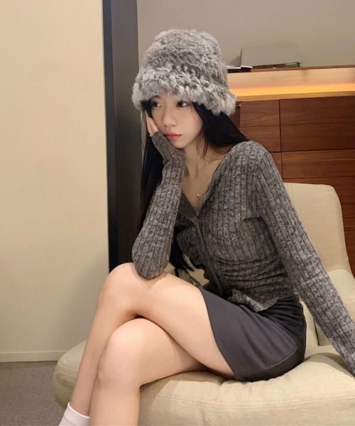 Miniministore（ミニミニストア）の「フロントボタンカットソー vネック 韓国風 レディース（Tシャツ/カットソー・レディース・ピンク/ベージュ/グレー・L/M/S）」の20枚目の写真