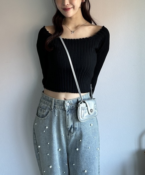 Silly(シリー)の「【コーデのポイントに!】2wayミニショルダーバッグ(ショルダーバッグ・レディース・ブラック/シルバー・FREE)」の3枚目の写真