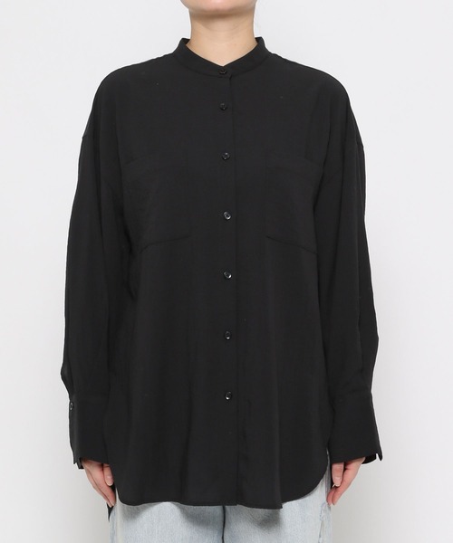 LOWRYS FARM（ローリーズファーム）の「マシンウォッシャブルシャツ　991733（シャツ/ブラウス・レディース・ブラック/カーキ/ブルー/アイボリー・FREE）」の19枚目の写真