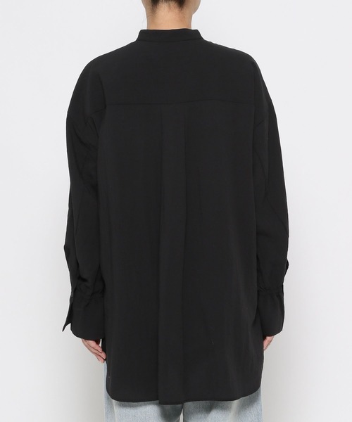 LOWRYS FARM（ローリーズファーム）の「マシンウォッシャブルシャツ　991733（シャツ/ブラウス・レディース・ブラック/カーキ/ブルー/アイボリー・FREE）」の14枚目の写真