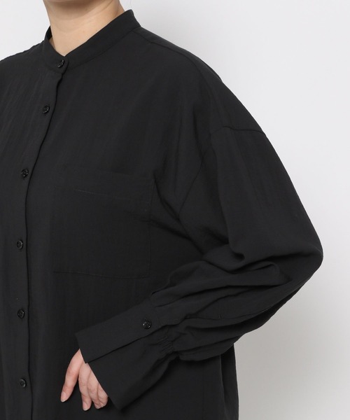 LOWRYS FARM（ローリーズファーム）の「マシンウォッシャブルシャツ　991733（シャツ/ブラウス・レディース・ブラック/カーキ/ブルー/アイボリー・FREE）」の12枚目の写真