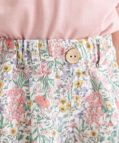 BRANSHES（ブランシェス）の「【爽パン / 綿100％】無地/NEW花柄/ひまわり柄/レモン柄パナマ織りショートパンツ（その他パンツ・キッズ・アイボリー/ピンク/サックスブルー/オフホワイト/イエロー/ブラック・130/140/150/160/90/100/110/120）」の15枚目の写真