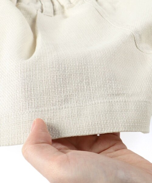 BRANSHES（ブランシェス）の「【爽パン / 綿100％】無地/NEW花柄/ひまわり柄/レモン柄パナマ織りショートパンツ（その他パンツ・キッズ・アイボリー/ピンク/サックスブルー/オフホワイト/イエロー/ブラック・130/140/150/160/90/100/110/120）」の20枚目の写真